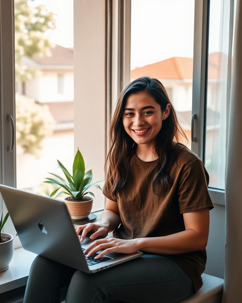 Freelancer trabalhando no notebook em casa